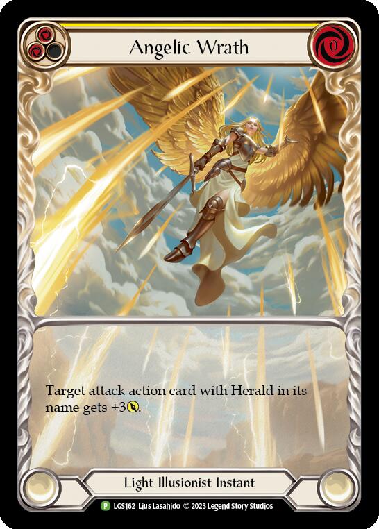 Angelic Wrath (Yellow) [LGS162] (Promo)  Rainbow Foil | Pegasus Games WI