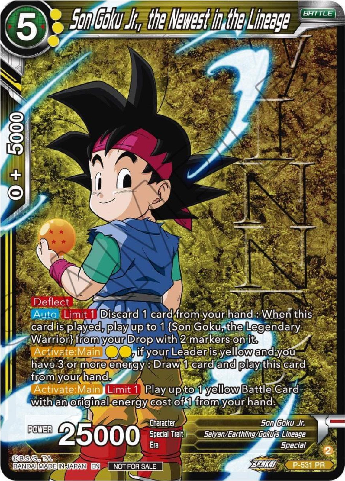 Son Goku Jr., the Newest in the Lineage (Winner-Stamped) (Zenkai Series Tournament Pack Vol.5) (P-531) [Tournament Promotion Cards] | Pegasus Games WI