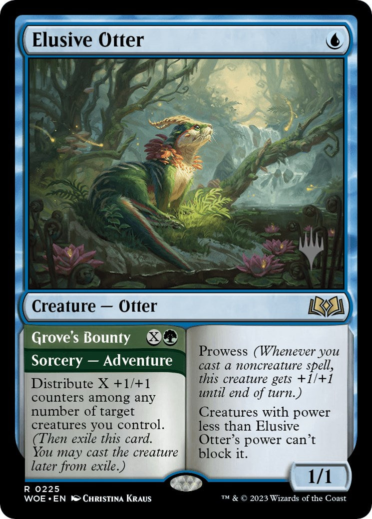 Elusive Otter // Grove's Bounty (Promo Pack) [Wilds of Eldraine Promos] | Pegasus Games WI