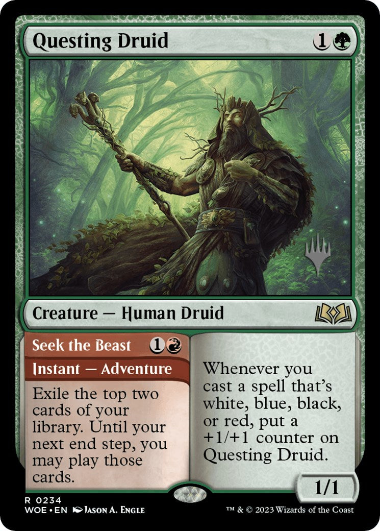 Questing Druid (Promo Pack) [Wilds of Eldraine Promos] | Pegasus Games WI