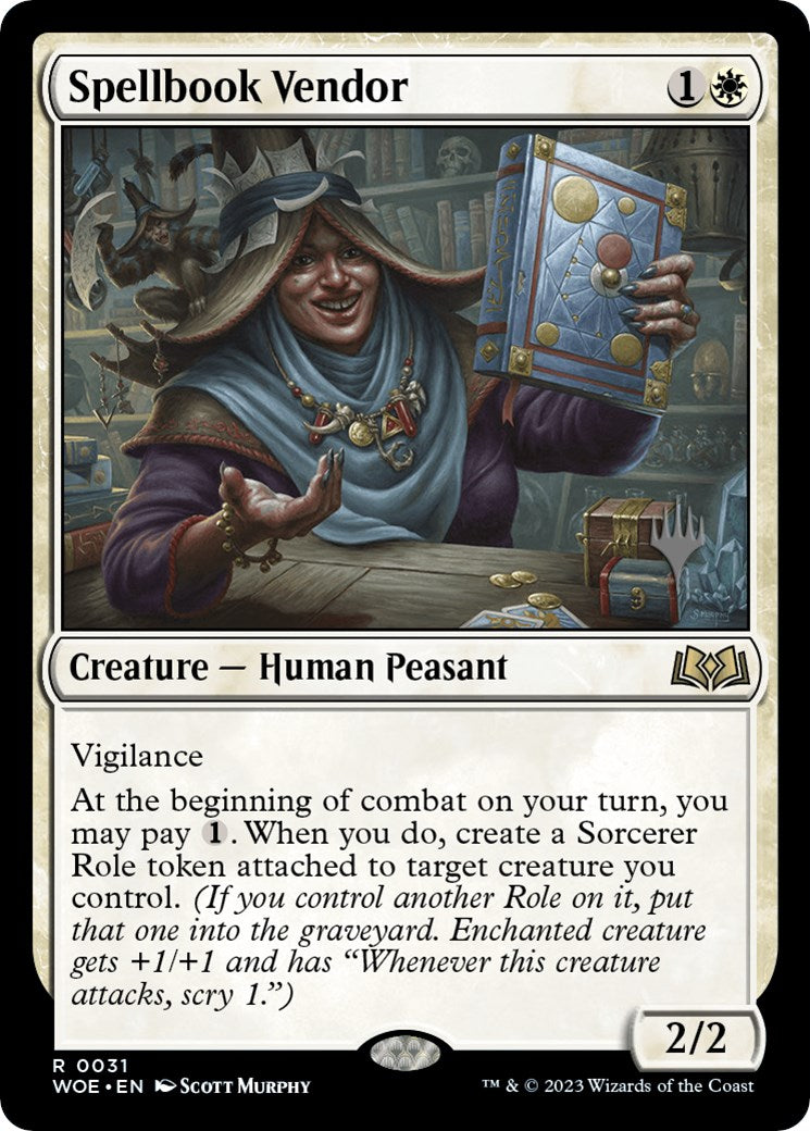 Spellbook Vendor (Promo Pack) [Wilds of Eldraine Promos] | Pegasus Games WI