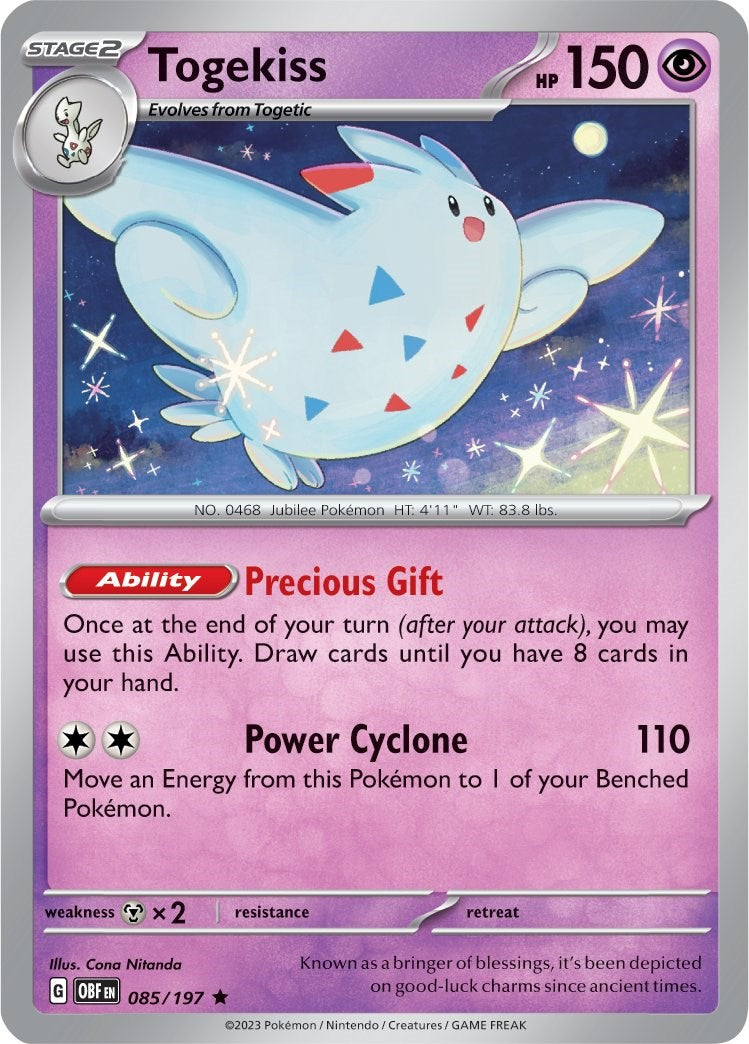 Togekiss (085/197) (Theme Deck Exclusive) [Scarlet & Violet: Obsidian Flames] | Pegasus Games WI