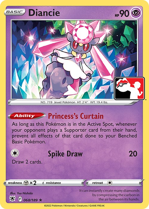 Diancie (068/189) [Prize Pack Series Three] | Pegasus Games WI