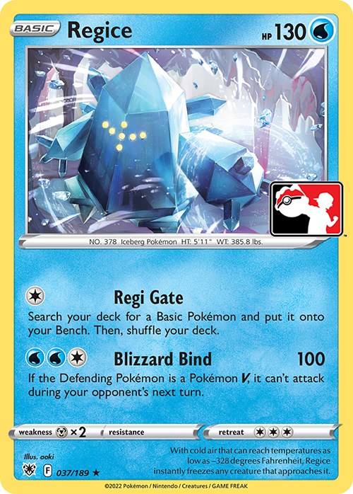 Regice (037/189) [Prize Pack Series Three] | Pegasus Games WI