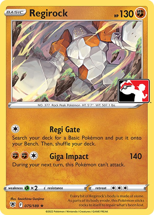 Regirock (075/189) [Prize Pack Series Three] | Pegasus Games WI