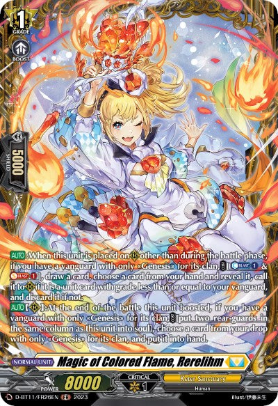 Magic of Colored Flame, Rerelihm (D-BT11/FR26EN) [Clash of the Heroes] | Pegasus Games WI