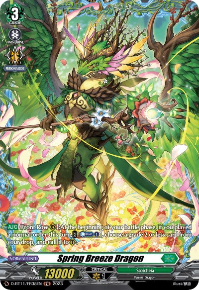 Spring Breeze Dragon (D-BT11/FR38EN) [Clash of the Heroes] | Pegasus Games WI