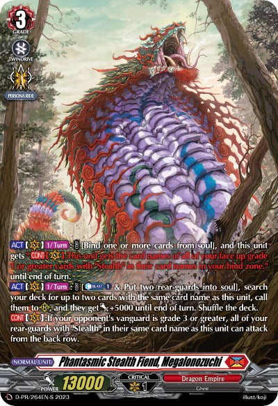 Phantasmic Stealth Fiend, Megalonozuchi (Foil) (D-PR/264EN-S) [Clash of the Heroes] | Pegasus Games WI