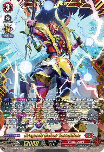 Dragonic Kaiser Vermillion (D-BT11/FFR02EN) [Clash of the Heroes] | Pegasus Games WI