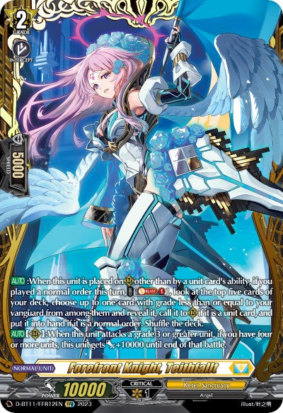 Forefront Knight, Teithfallt (D-BT11/FFR12EN) [Clash of the Heroes] | Pegasus Games WI