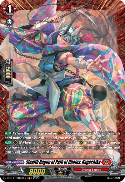 Stealth Rogue of Path of Chains, Kagechika (D-BT11/FR03EN) [Clash of the Heroes] | Pegasus Games WI