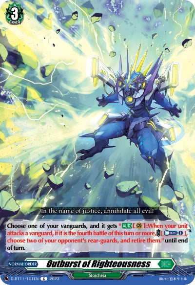 Outburst of Righteousness (D-BT11/101EN) [Clash of the Heroes] | Pegasus Games WI