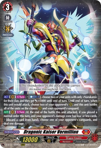 Dragonic Kaiser Vermillion (D-BT11/002EN) [Clash of the Heroes] | Pegasus Games WI