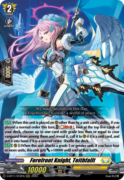Forefront Knight, Teithfallt (D-BT11/012EN) [Clash of the Heroes] | Pegasus Games WI