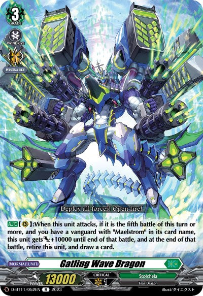 Gatling Wave Dragon (D-BT11/052EN) [Clash of the Heroes] | Pegasus Games WI