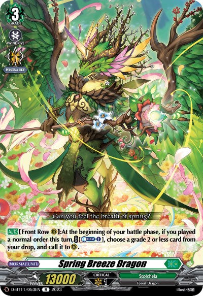 Spring Breeze Dragon (D-BT11/053EN) [Clash of the Heroes] | Pegasus Games WI
