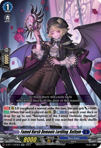 Famed Harsh Demonic Lordling, Bathym (D-BT11/023EN) [Clash of the Heroes] | Pegasus Games WI