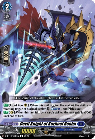 Devil Knight of Kurheol Realm (D-BT11/068EN) [Clash of the Heroes] | Pegasus Games WI