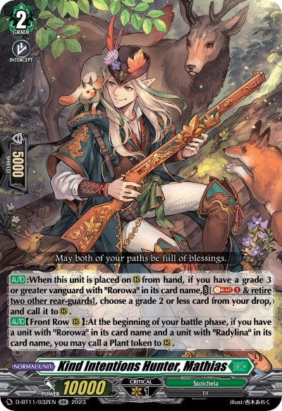 Kind Intentions Hunter, Mathias (D-BT11/032EN) [Clash of the Heroes] | Pegasus Games WI