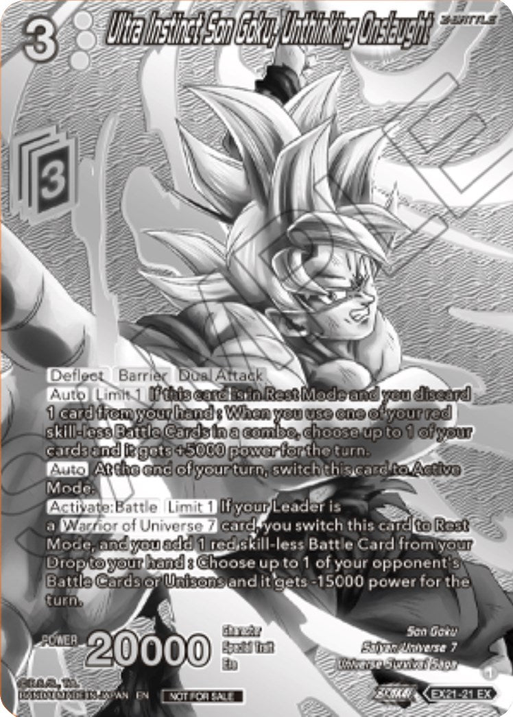 Ultra Instinct Son Goku, Unthinking Onslaught (2023 Offline Regionals Silver Print) (EX21-21) [Promotion Cards] | Pegasus Games WI