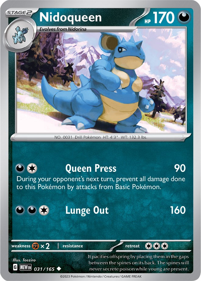 Nidoqueen (031/165) [Scarlet & Violet 151] | Pegasus Games WI