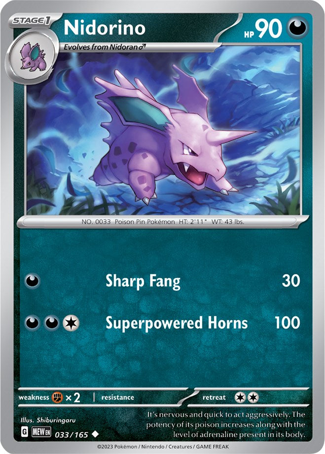 Nidorino (033/165) [Scarlet & Violet: 151] | Pegasus Games WI