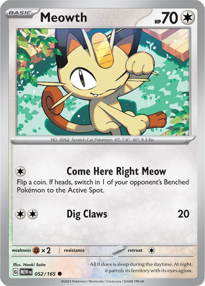 Meowth (052/165) [Scarlet & Violet: 151] | Pegasus Games WI