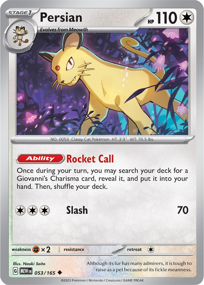 Persian (053/165) [Scarlet & Violet 151] | Pegasus Games WI