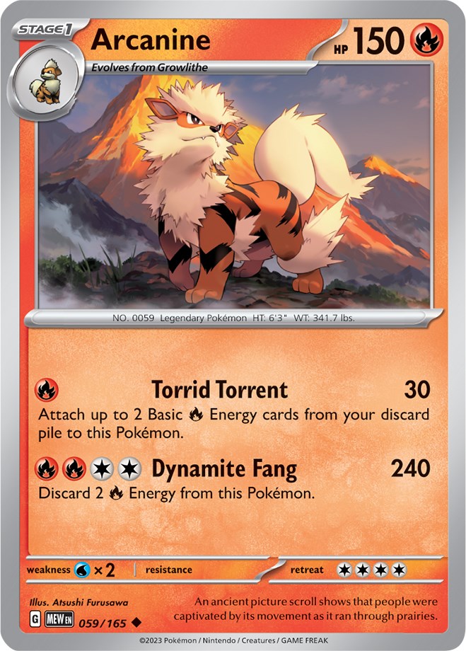 Arcanine (059/165) [Scarlet & Violet: 151] | Pegasus Games WI