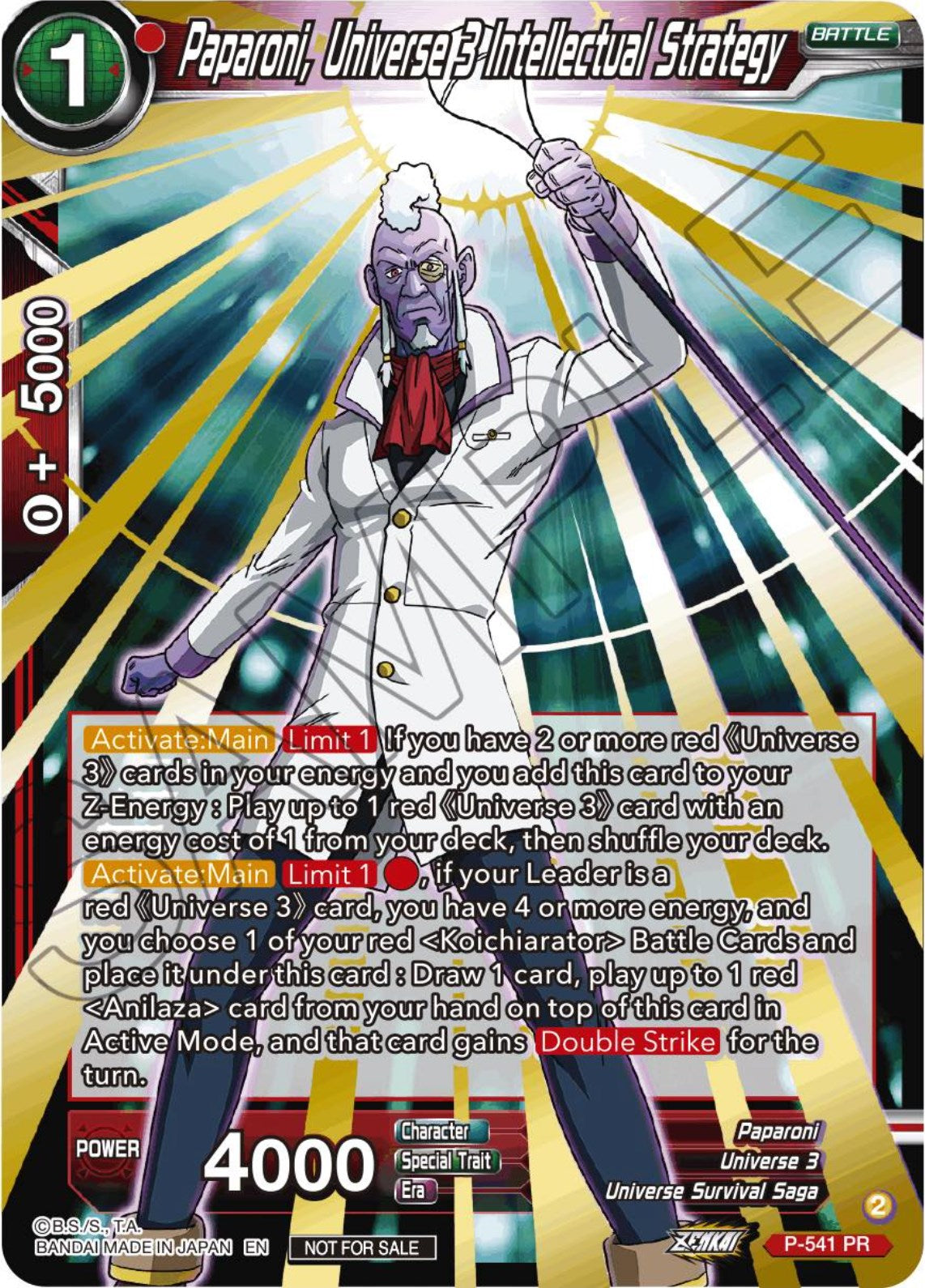 Paparoni, Universe 3 Intellectual Strategy (Championship Selection Pack 2023 Vol.3) (P-541) [Tournament Promotion Cards] | Pegasus Games WI