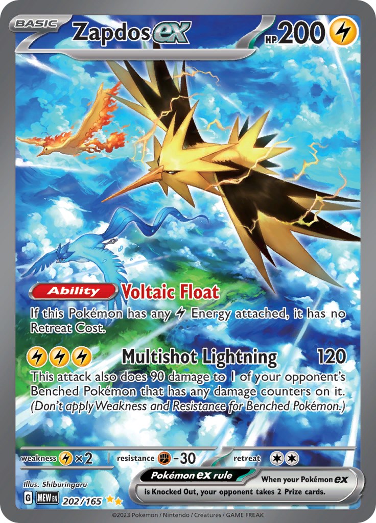 Zapdos ex (202/165) [Scarlet & Violet: 151] | Pegasus Games WI