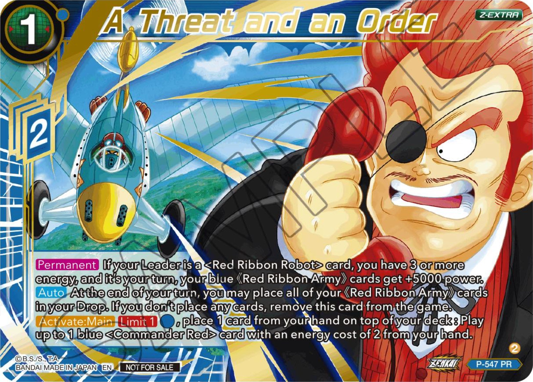 A Threat and an Order (Championship Z Extra Card Pack 2023) (Gold-Stamped) (P-547) [Tournament Promotion Cards] | Pegasus Games WI