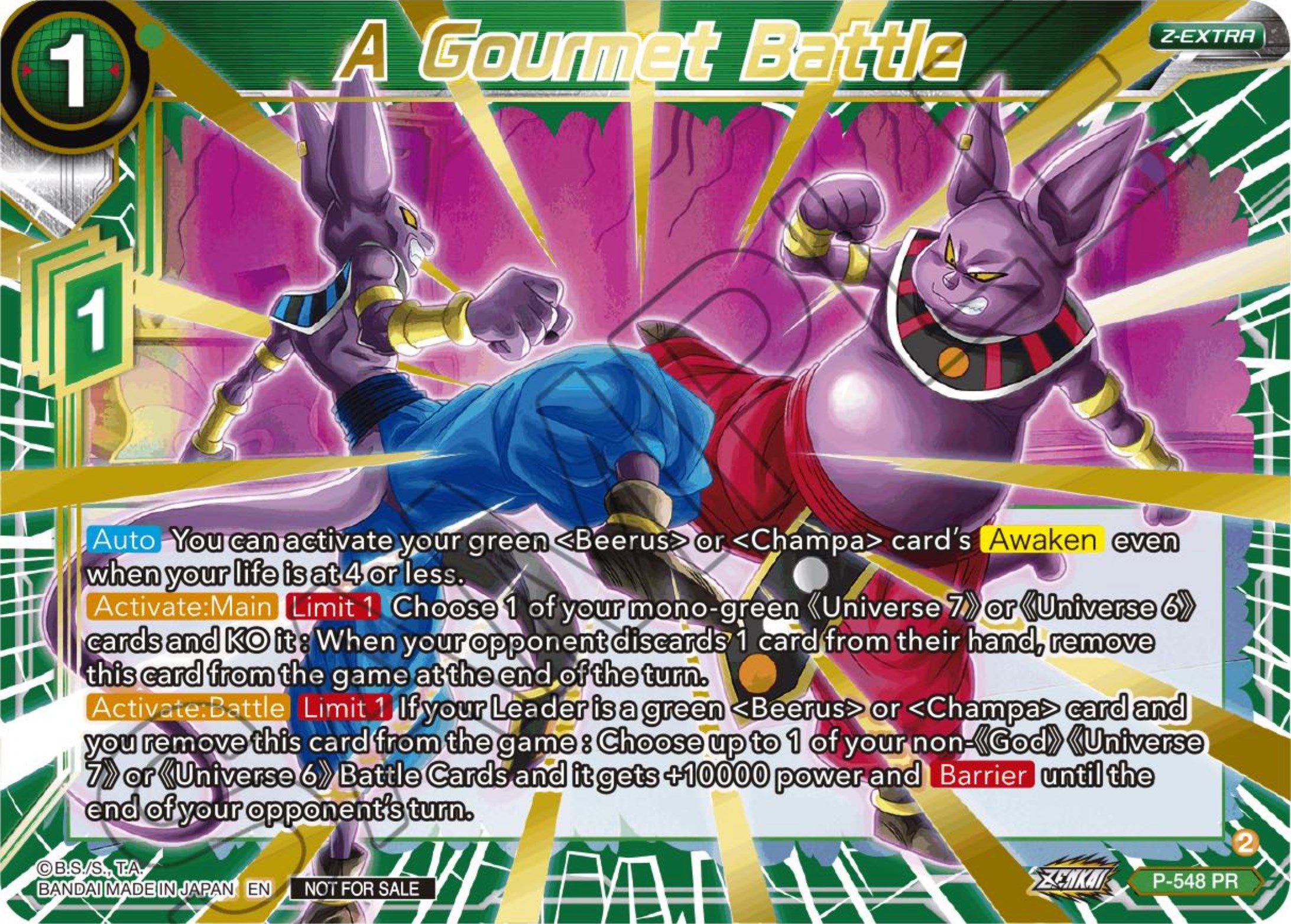 A Gourmet Battle (Championship Z Extra Card Pack 2023) (P-548) [Tournament Promotion Cards] | Pegasus Games WI