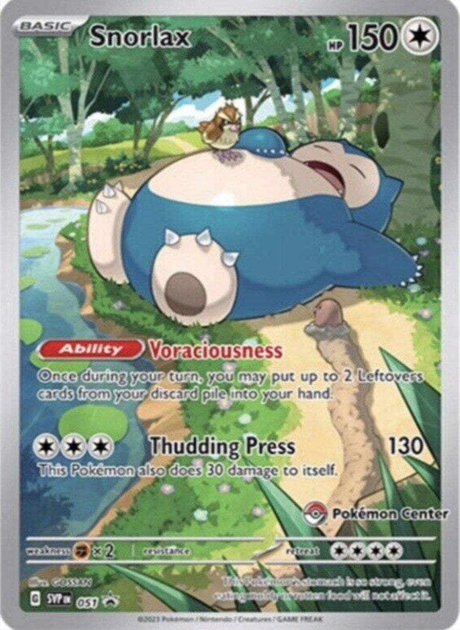 Snorlax (051) (Pokemon Center Exclusive) [Scarlet & Violet: Black Star Promos] | Pegasus Games WI