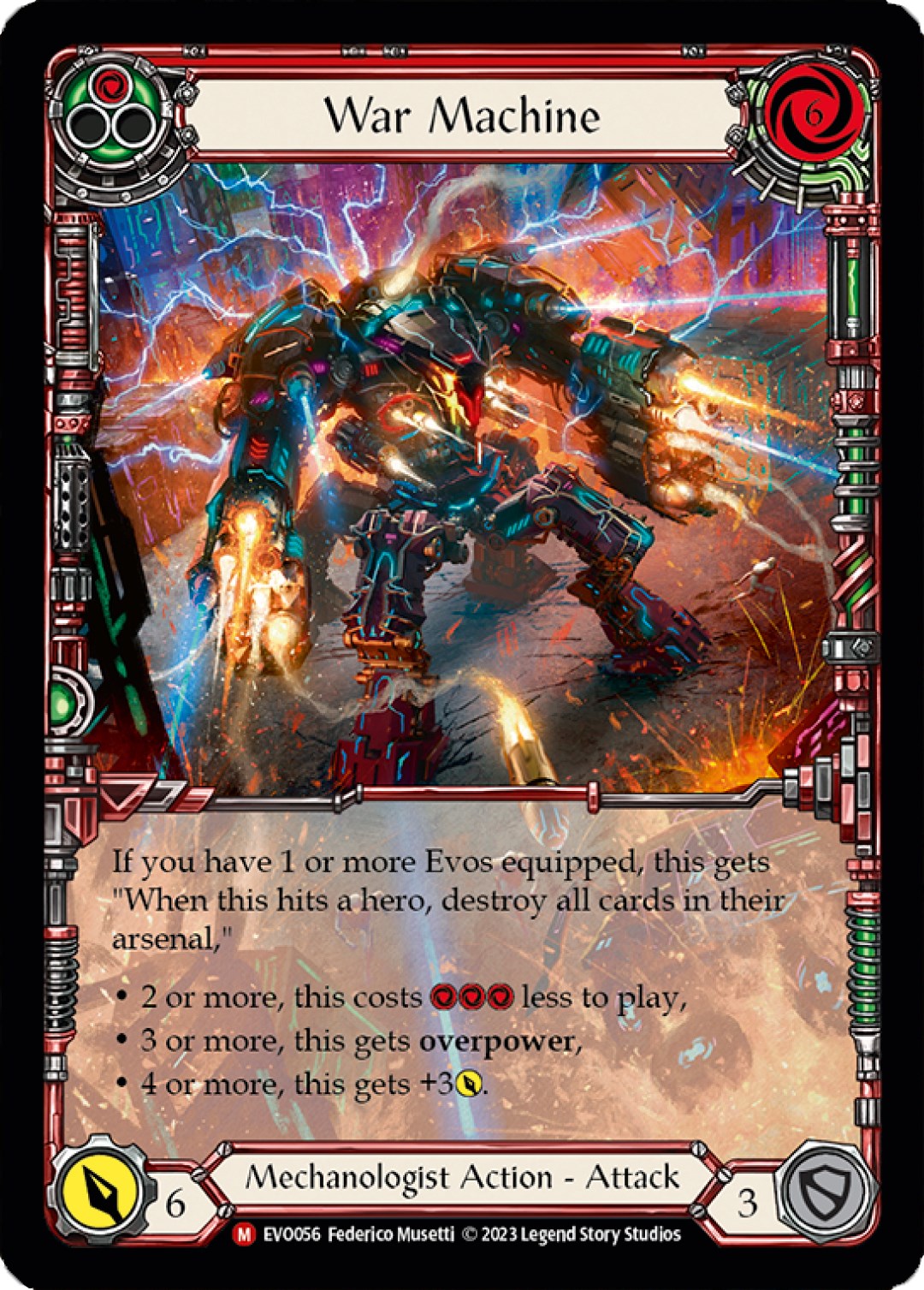 War Machine (Extended Art) [EVO056] (Bright Lights)  Rainbow Foil | Pegasus Games WI