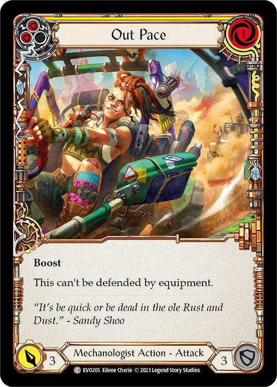 Out Pace (Yellow) [EVO205] (Bright Lights)  Rainbow Foil | Pegasus Games WI
