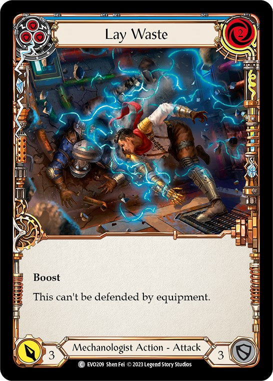 Lay Waste (Blue) [EVO208] (Bright Lights)  Rainbow Foil | Pegasus Games WI