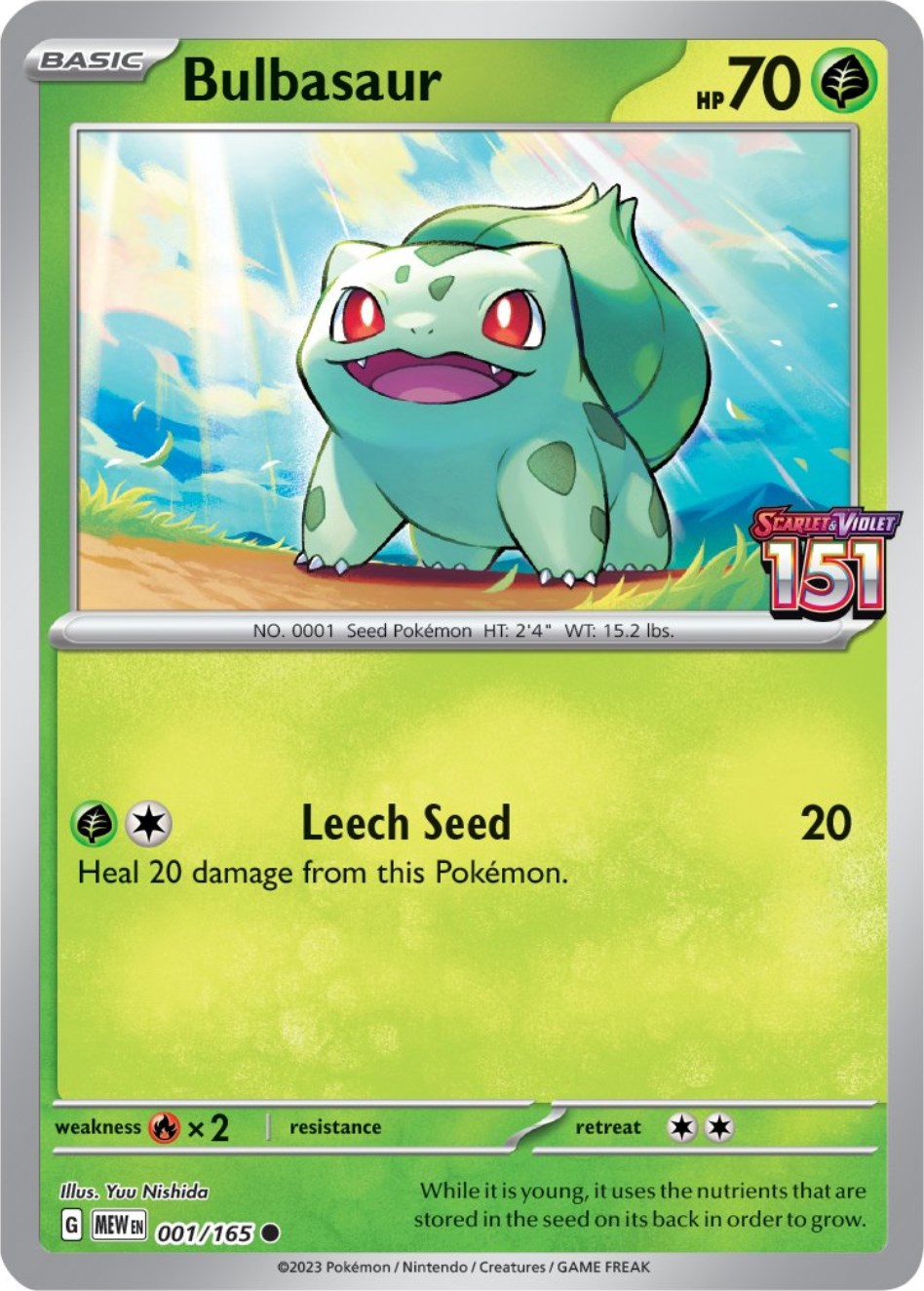 Bulbasaur (001/165) (Best Buy Exclusive) [Scarlet & Violet: 151] | Pegasus Games WI