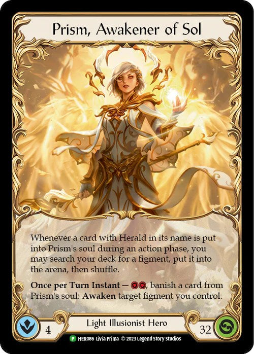 Prism, Awakener of Sol [HER086] (Promo)  Cold Foil | Pegasus Games WI