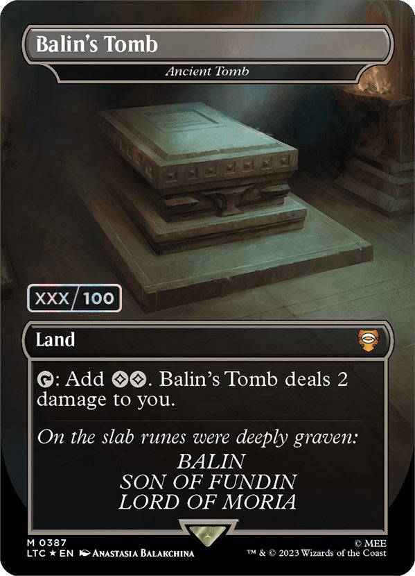 Balin's Tomb - Ancient Tomb (Serialized) [The Lord of the Rings: Tales of Middle-Earth Commander] | Pegasus Games WI