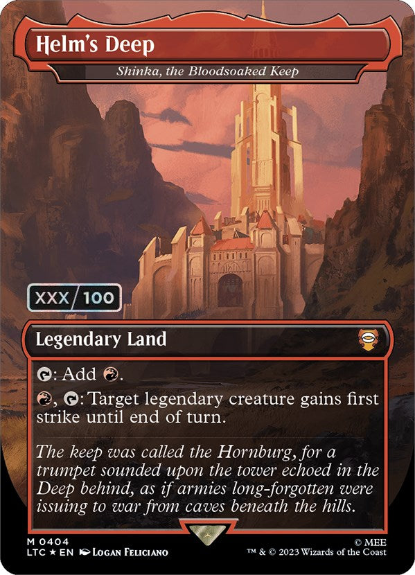 Helm's Deep - Shinka, the Bloodsoaked Keep (Serialized) [The Lord of the Rings: Tales of Middle-Earth Commander] | Pegasus Games WI