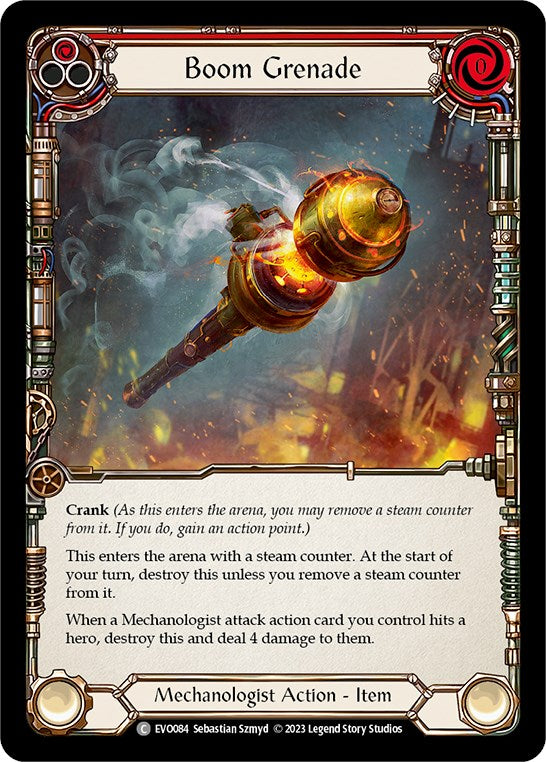 Boom Grenade (Red) [EVO084] (Bright Lights)  Rainbow Foil | Pegasus Games WI