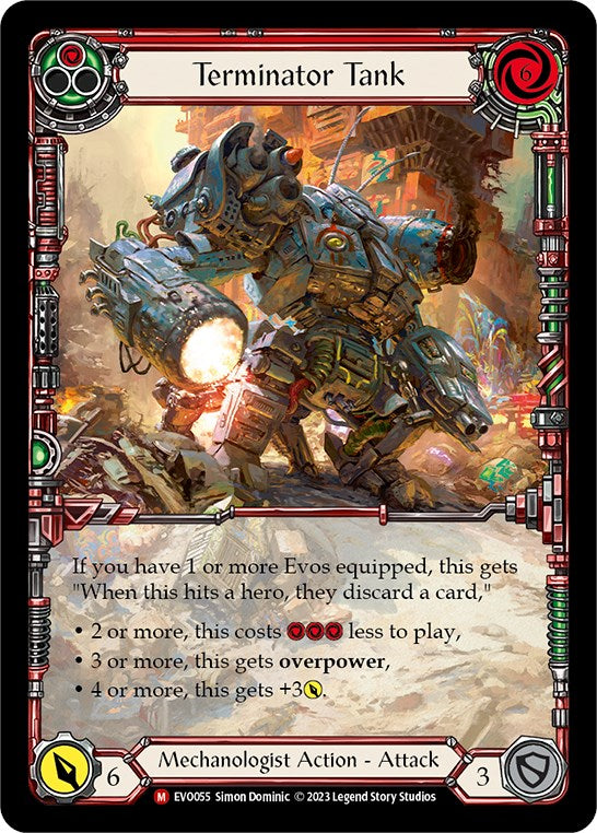 Terminator Tank (Extended Art) [EVO055] (Bright Lights)  Rainbow Foil | Pegasus Games WI