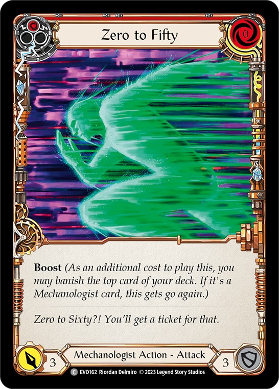 Zero to Fifty (Red) [EVO162] (Bright Lights)  Rainbow Foil | Pegasus Games WI