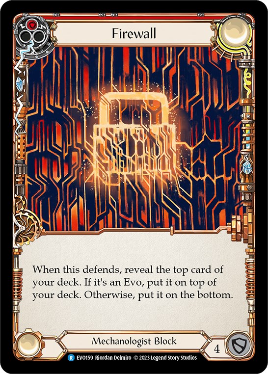 Firewall (Red) [EVO159] (Bright Lights)  Rainbow Foil | Pegasus Games WI