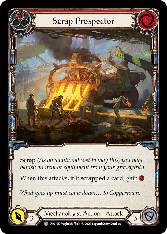 Scrap Prospector (Red) [EVO135] (Bright Lights)  Rainbow Foil | Pegasus Games WI