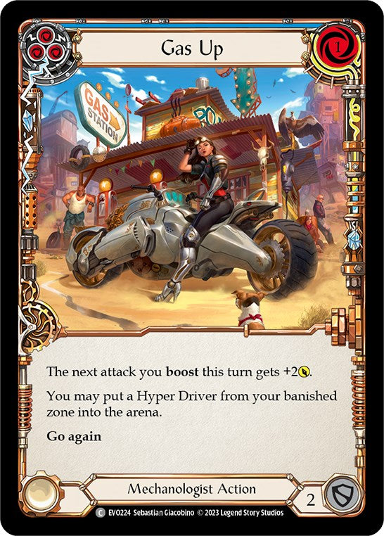 Gas Up (Blue) [EVO224] (Bright Lights)  Rainbow Foil | Pegasus Games WI