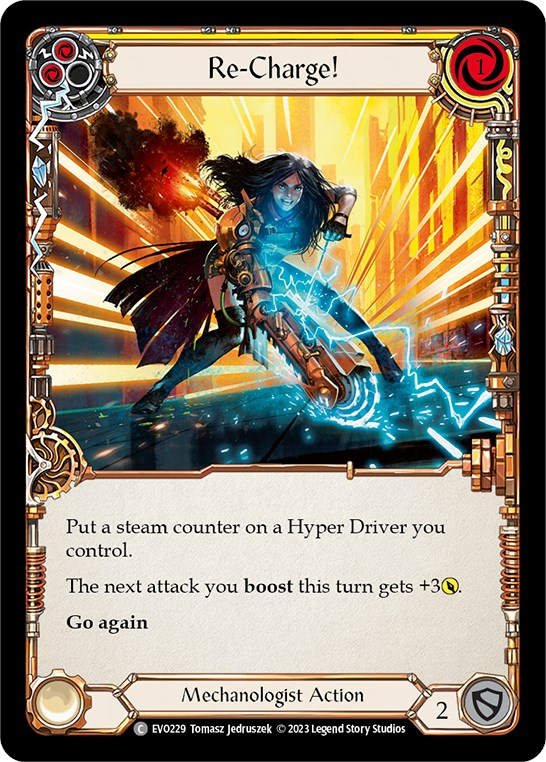 Re-Charge! (Yellow) [EVO229] (Bright Lights)  Rainbow Foil | Pegasus Games WI