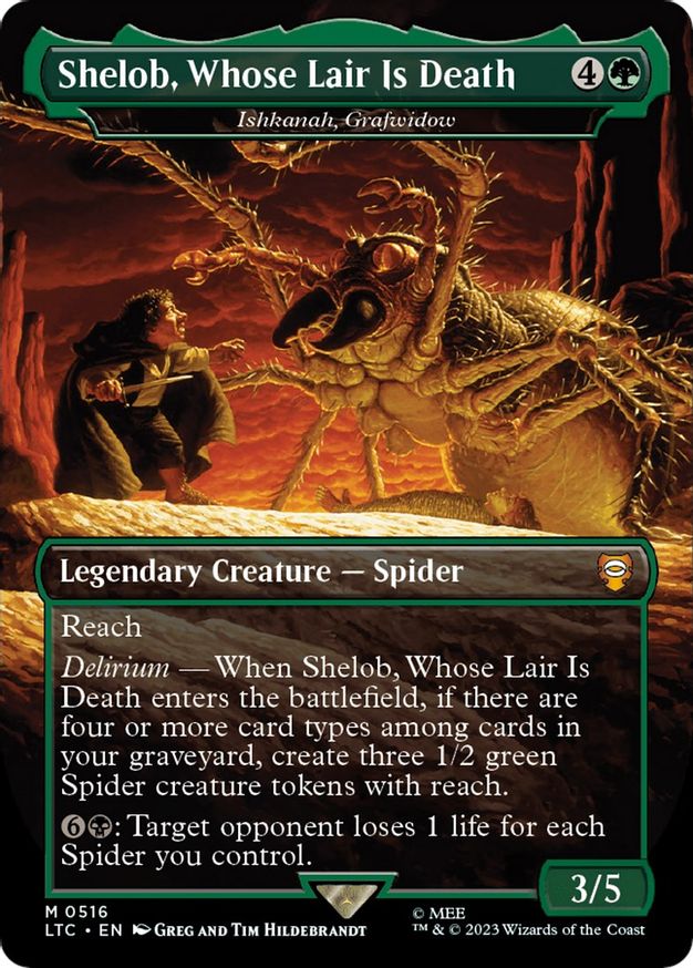 Shelob, Whose Lair Is Death - Ishkanah, Grafwidow (Borderless) [The Lord of the Rings: Tales of Middle-Earth Commander] | Pegasus Games WI