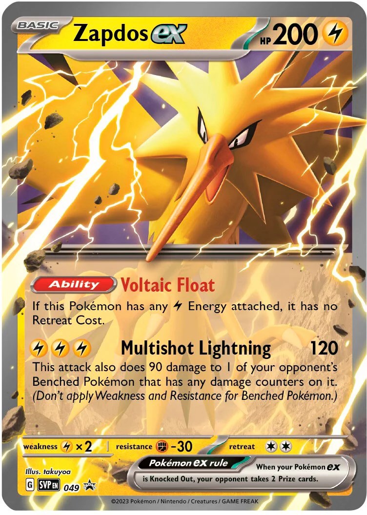 Zapdos ex (049) [Scarlet & Violet: Black Star Promos] | Pegasus Games WI